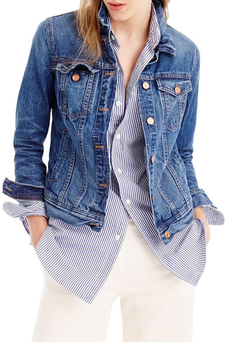 J.Crew Denim Jacket, Main, color, NEWTOWN WASH