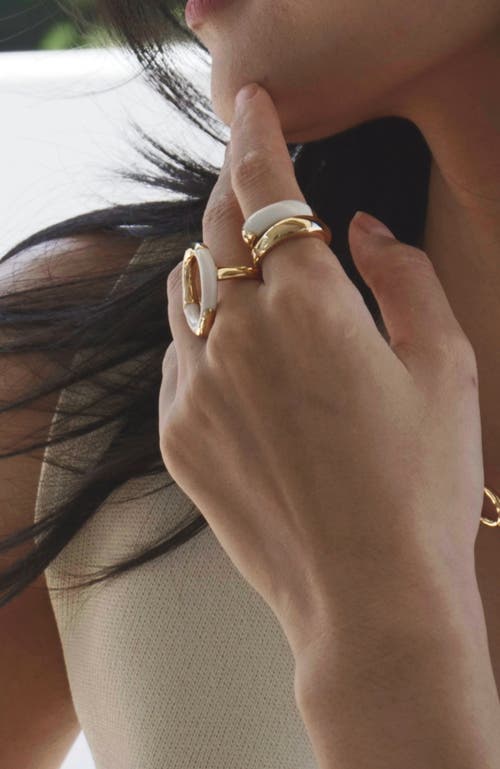 Rc Retro Chic Time Ripples Ring In Gold