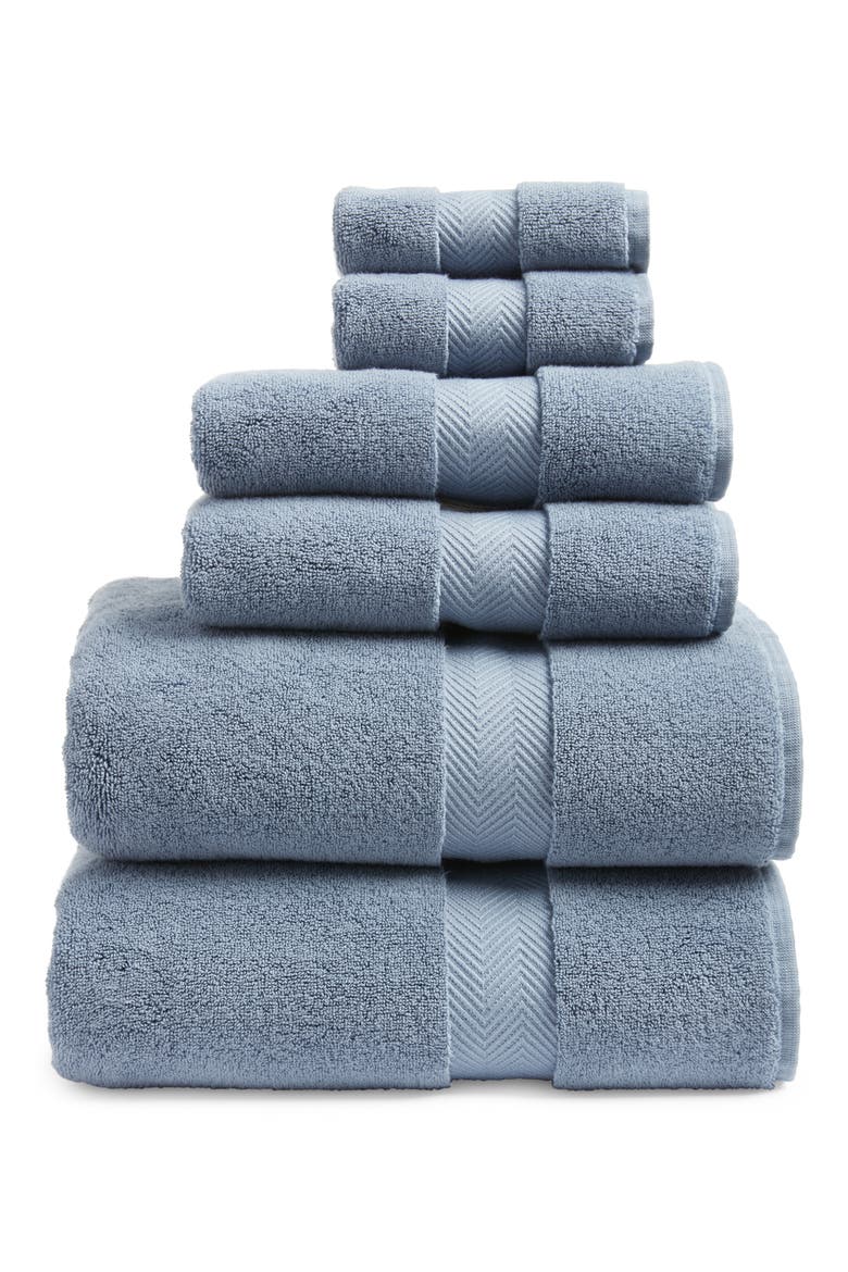 Organic Hydrocotton 6-Piece Towel Set $144 Value, Main, color, BLUE CHIP