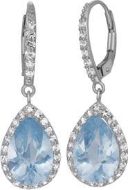 FZN CZ & Lab-Created Stone Teardrop Earrings