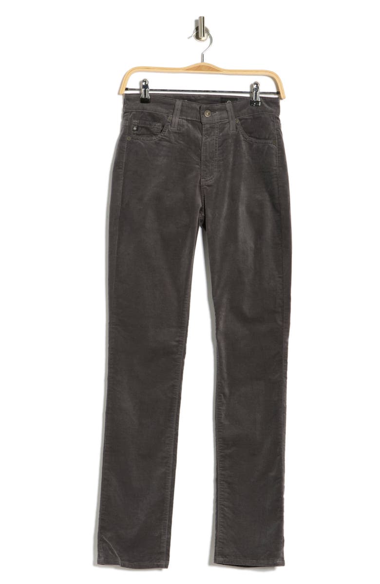 AG Mari Mid Rise Slim Straight Leg Corduroy Pants, Main, color, Baseline