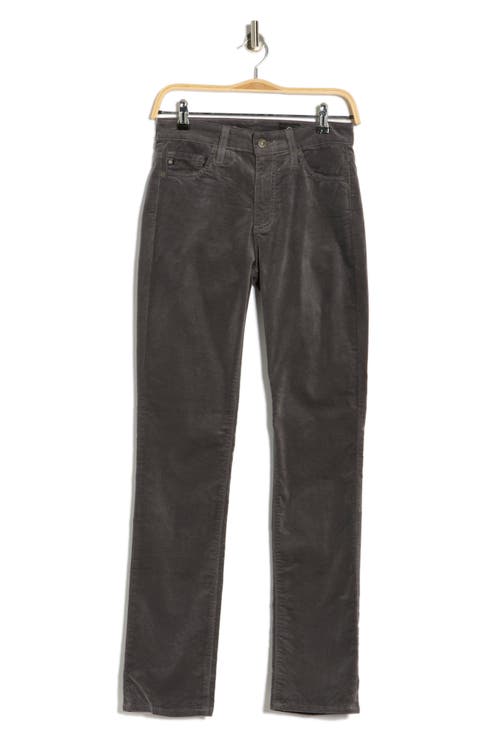 Mari Mid Rise Slim Straight Leg Corduroy Pants