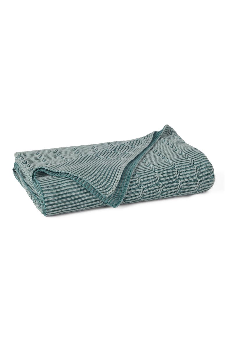 Ivy Organic Cotton Knit Throw Blanket, Main, color, THYME