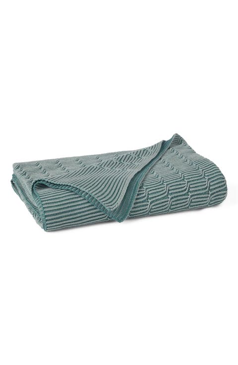 Ivy Organic Cotton Knit Throw Blanket