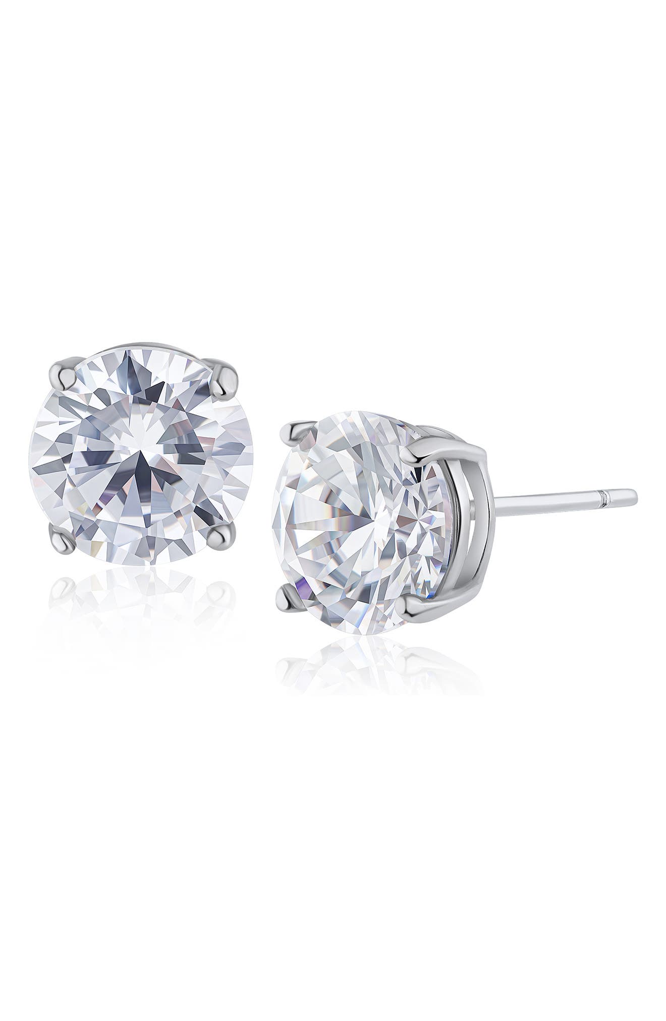 JARDIN 8mm Cubic Zirconia Stud Earrings