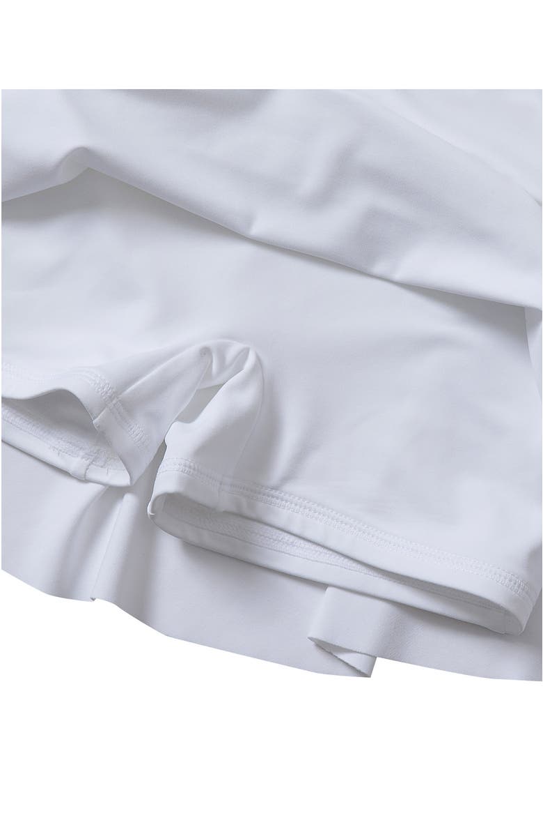 Lands' End Girls Slim Swim Mini Skirt Swim Bottoms, Alternate, color, White