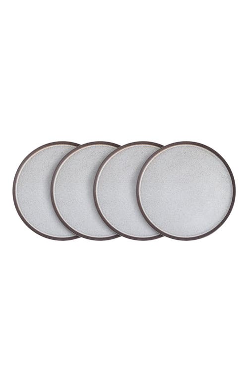 Stone Lain Vince Stoneware 4-piece Salad Plate Set In Gray