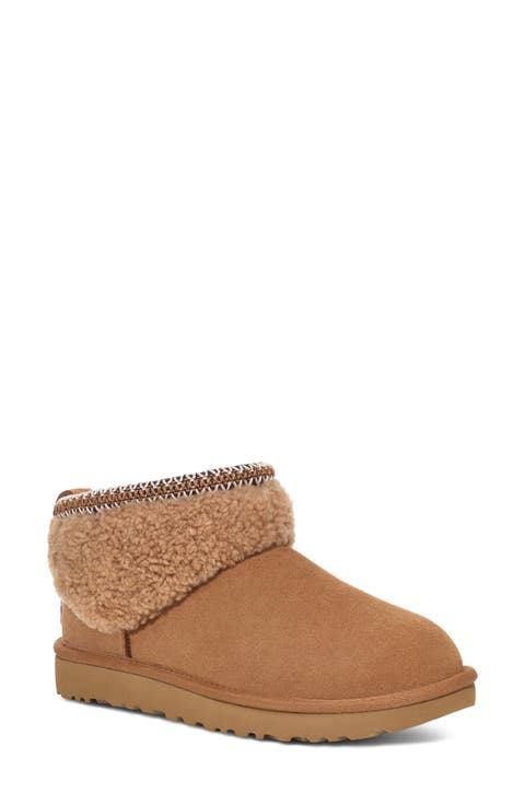 Classic Ultra Mini Max Curly Shearling Boot (Women)