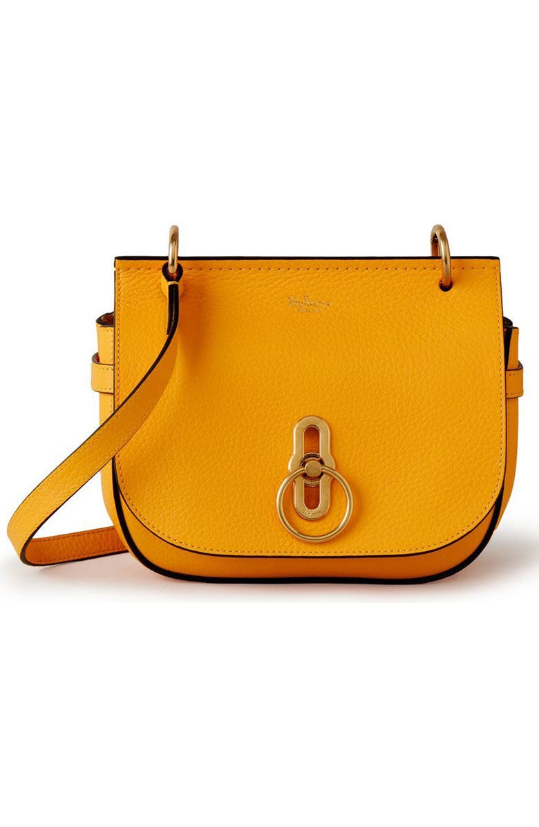 Mulberry Small Amberly Grained Leather Satchel, Alternate, color, Double Yellow