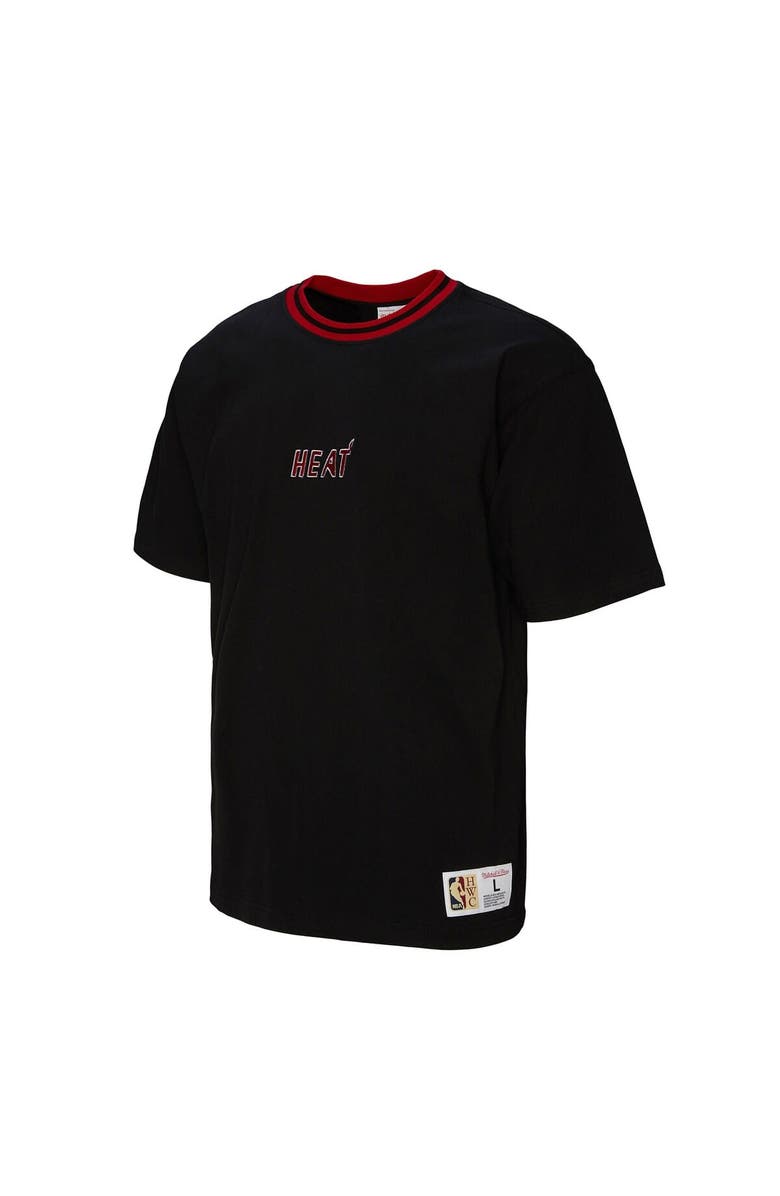Mitchell & Ness Unisex Mitchell & Ness Black Miami Heat Playmaker Vintage Logo T-Shirt, Alternate, color, Black