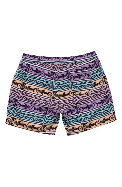 Maui And Sons Maui & Sons Bam Bam Shark Print Microfiber Swim Trunks