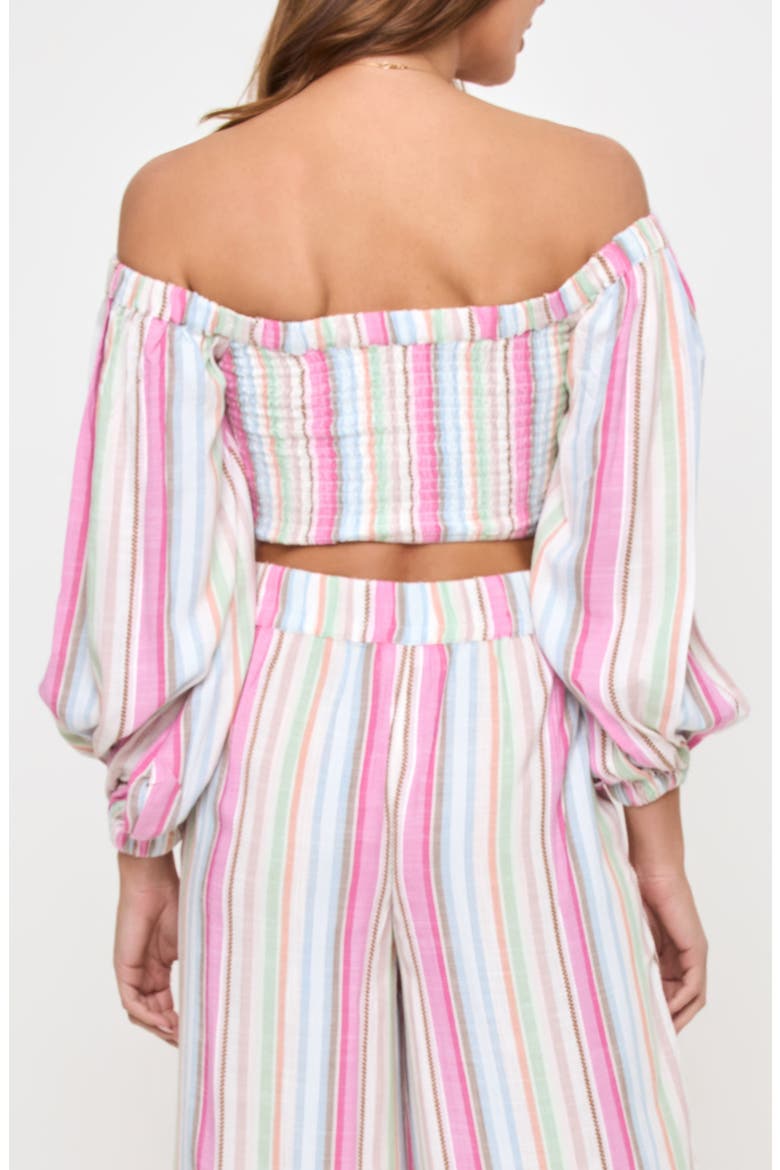 Palma Off-the-Shoulder Top, Alternate, color, SAN TROPEZ STRIPE