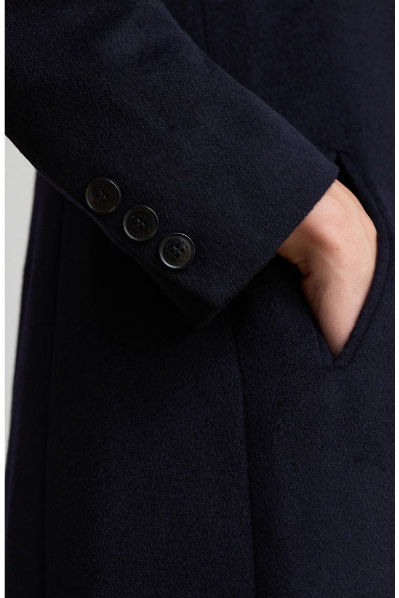 Single Breasted Wool Blend Coat, Alternate, color, REGAL NAVY