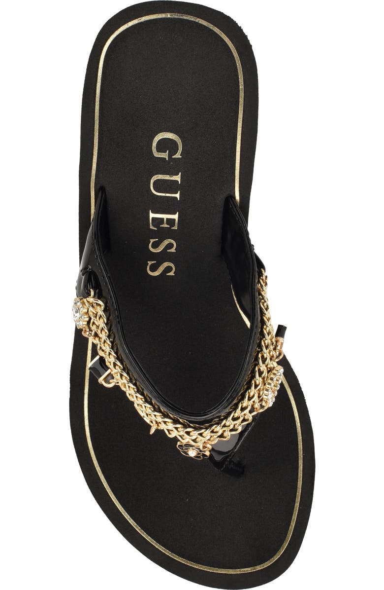 GUESS Sutton Platform Wedge Sandal, Alternate, color, Black