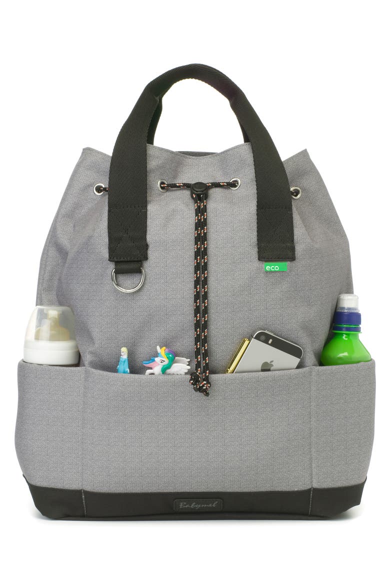 Eco Top N' Tail Convertible Diaper Backpack, Alternate, color, GREY
