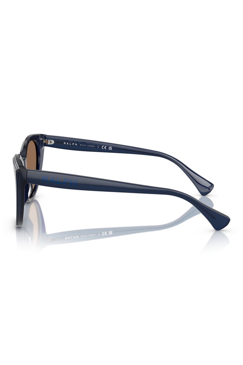 RA5324U 56mm Cat Eye Sunglasses, Alternate, color, TRANSPARENT OPAL BLU / BROWN