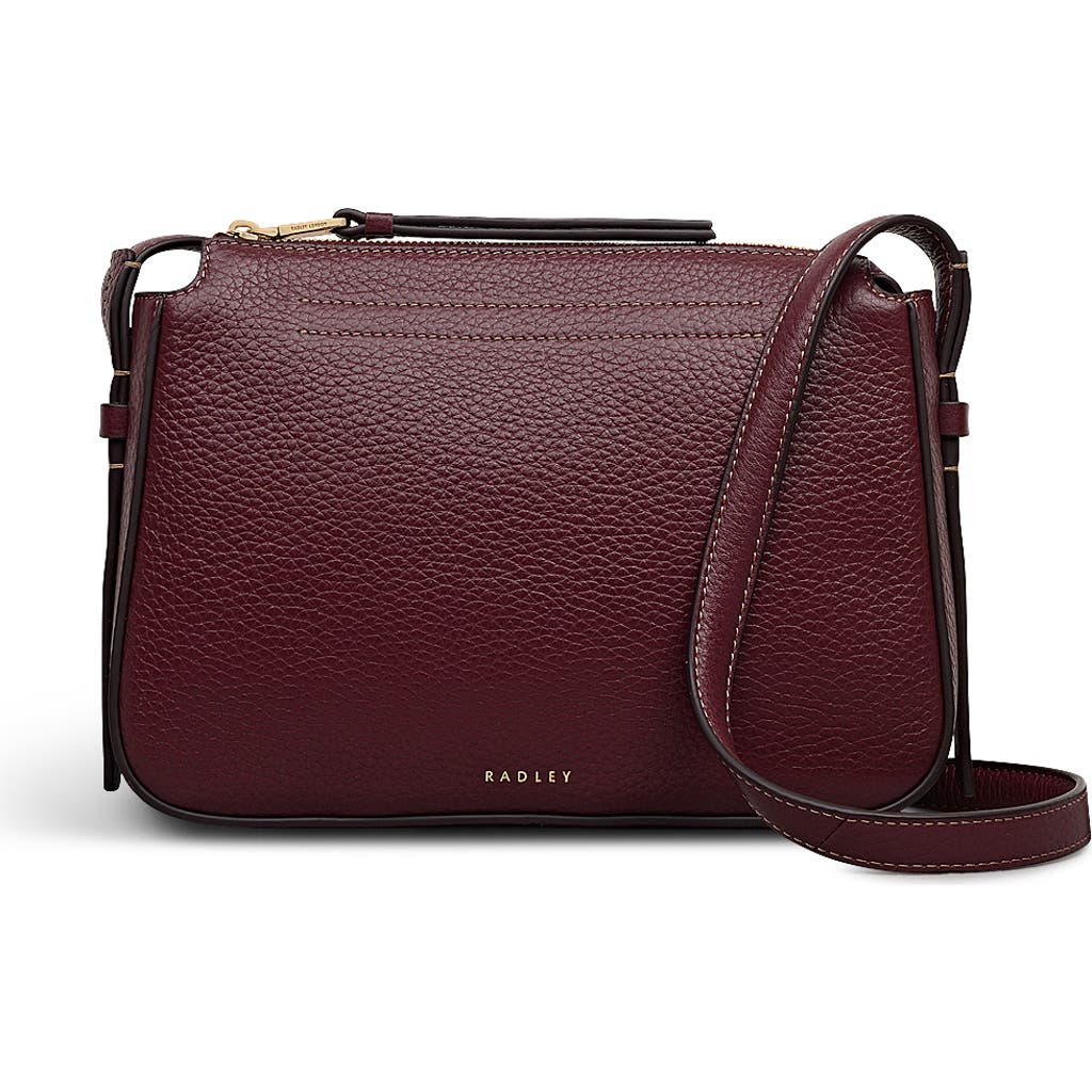 Radley Oak Street Small Ziptop Crossbody Bag In Burgundy
