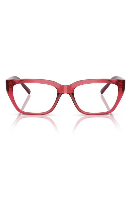 Vogue 53mm Pillow Optical Glasses In Red