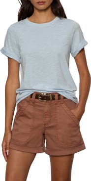 Sanctuary Perfect Roll Sleeve Cotton T-Shirt
