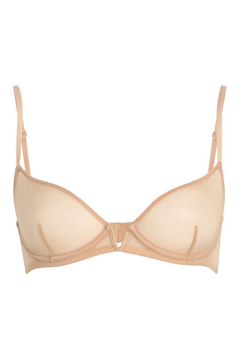 Invisible Lift Plunge Demi Underwire Bra, Alternate, color, BEIGE