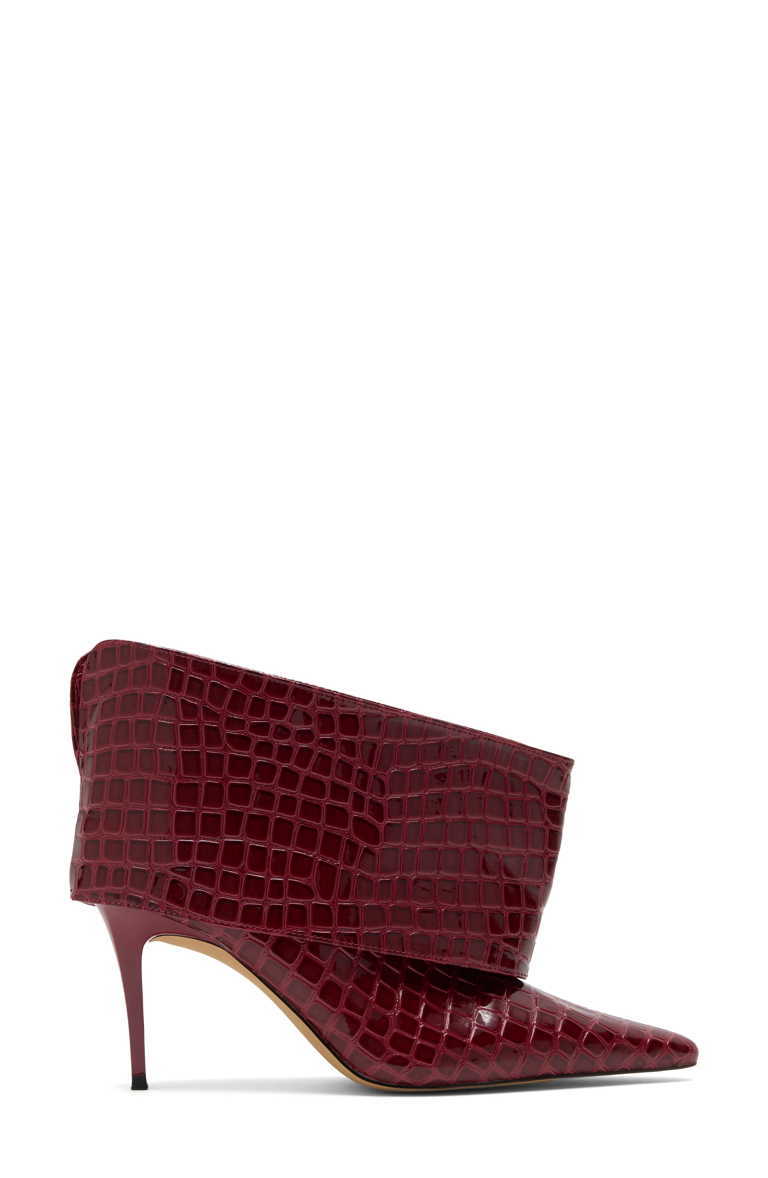 Enella Zebra Bootie, Alternate, color, BURGUNDY CROCO