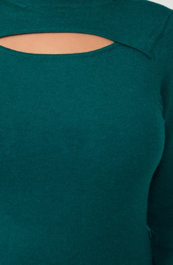 売れ筋商品|||エステール カットソー トップス レディース Alba Cut Out Fitted Sweater Forest green エステール レディース カットソー トップス Alba Cut Out