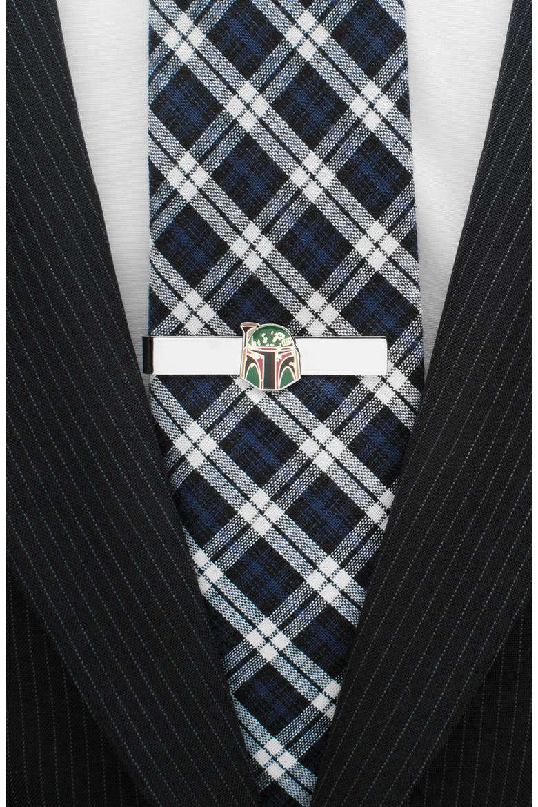 Star Wars™ Boba Fett Distressed Helmet Tie Bar, Alternate, color, GREEN