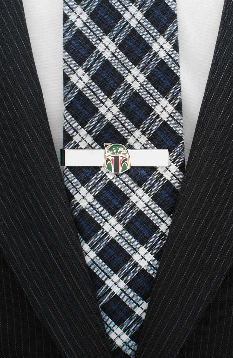 Cufflinks, Inc. Star Wars<sup>™</sup> Boba Fett Distressed Helmet Tie Bar, Alternate, color,