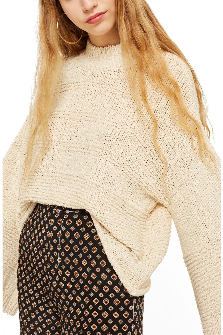 Natural Yarn Bell Sleeve Sweater, Alternate, color, IVORY
