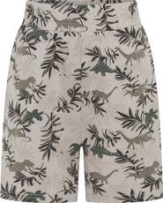 TINY TRIBE Kids' Dino Park Stretch Cotton Shorts