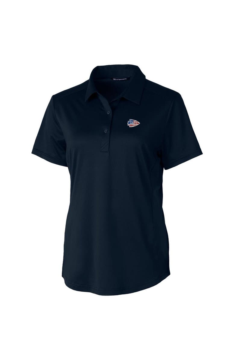 Cutter & Buck Women's Cutter & Buck Navy Kansas City Chiefs Americana Prospect Textured Stretch Polo, Alternate, color, 