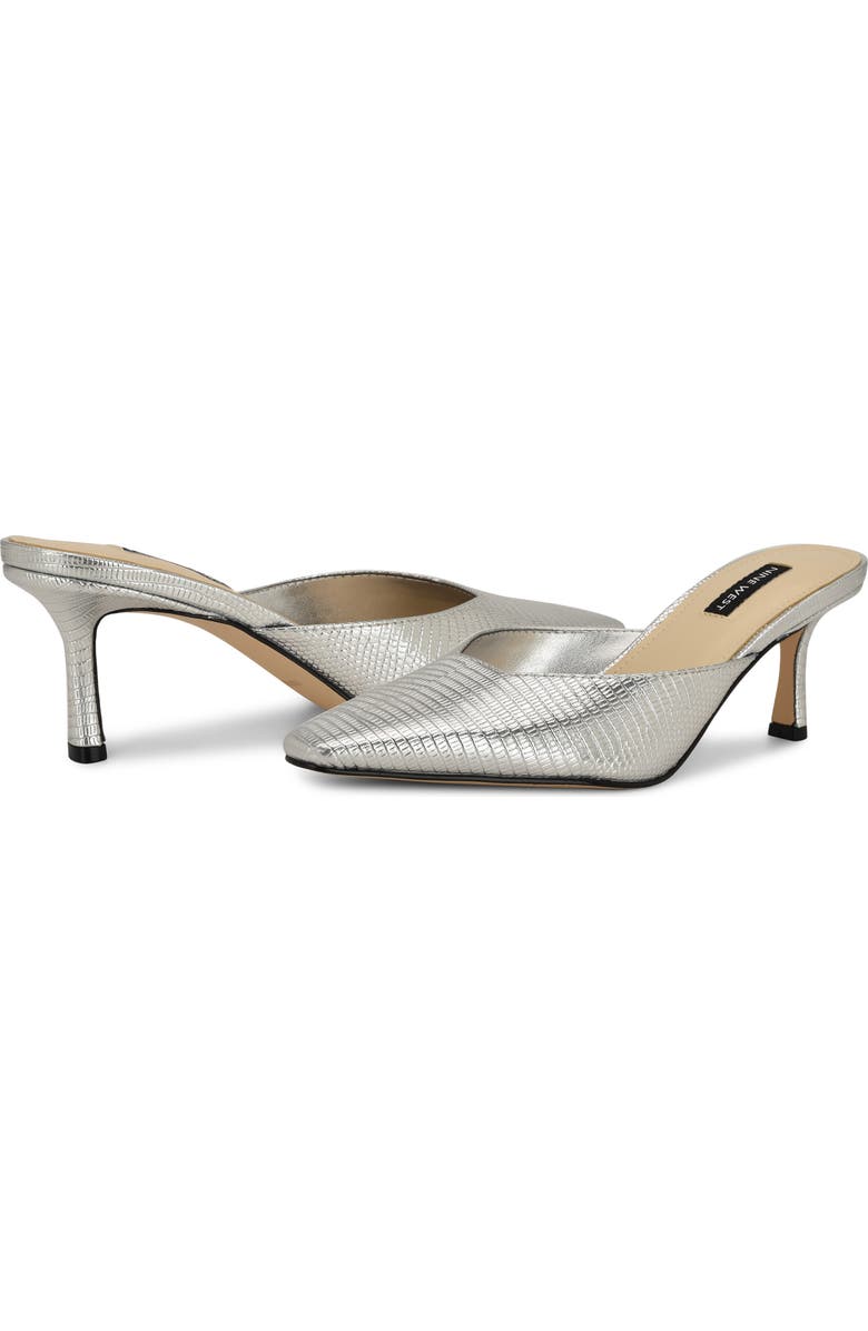 Nine West Camenla Mule, Alternate, color, Silver