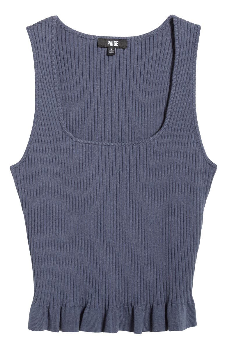 PAIGE Bronwyn Rib Cotton Blend Sweater Tank, Main, color, Pacific Blue