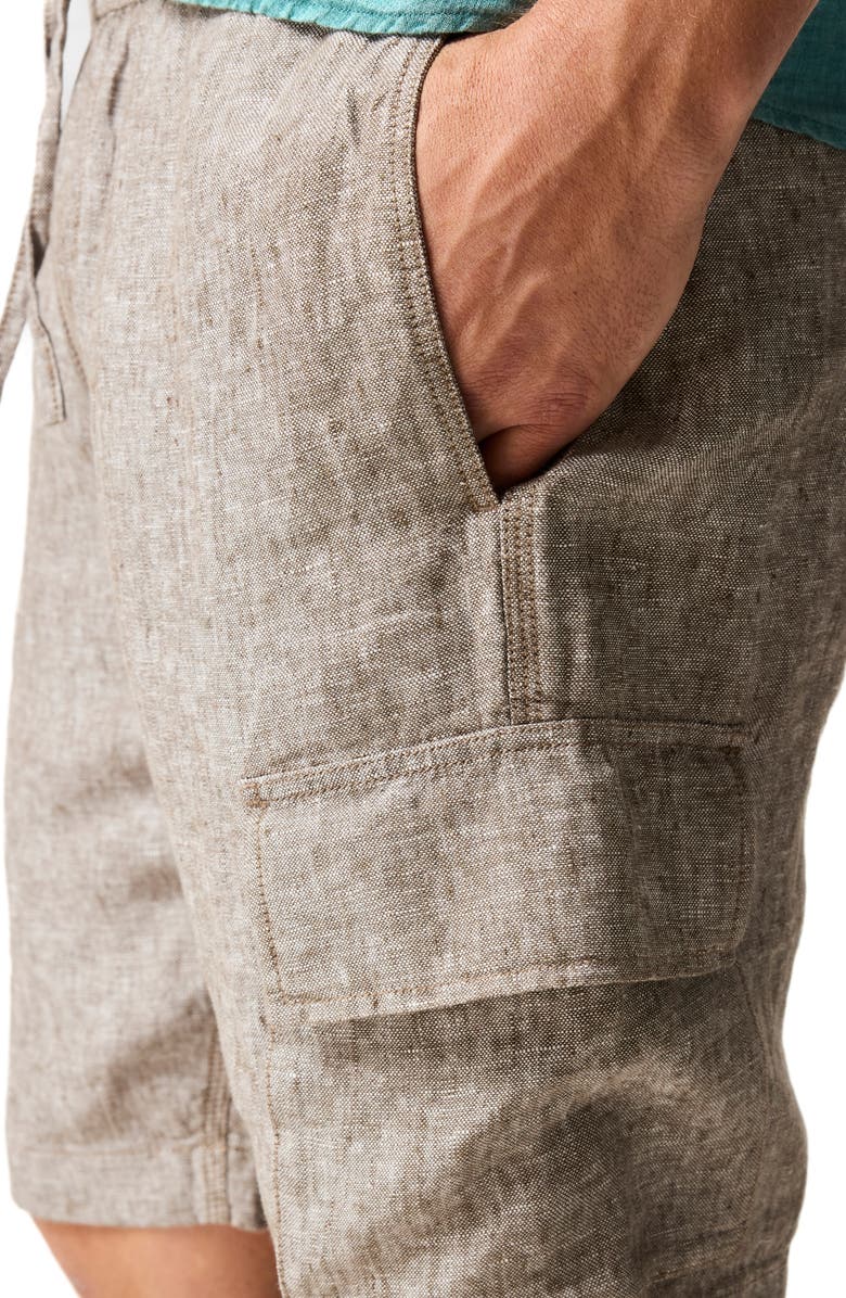 Rodd & Gunn Resort Slub Linen Drawstring Cargo Shorts, Alternate, color, 