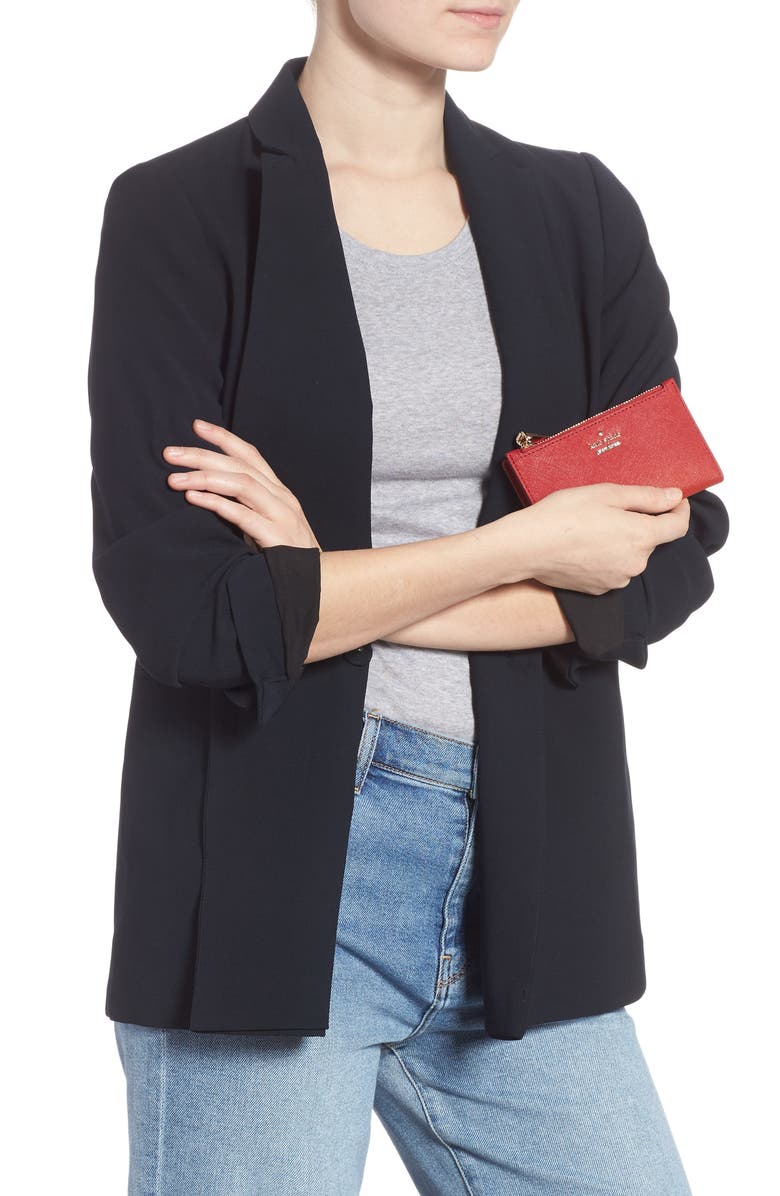 Kate Spade New York cameron street – mikey crosshatched leather wallet, Alternate, color, 