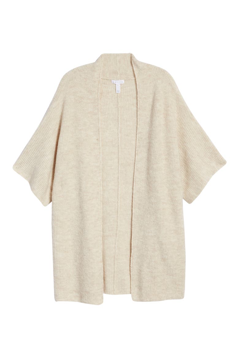 Open Front Dolman Sleeve Cardigan, Alternate, color, BEIGE OATMEAL LIGHT HEATHER