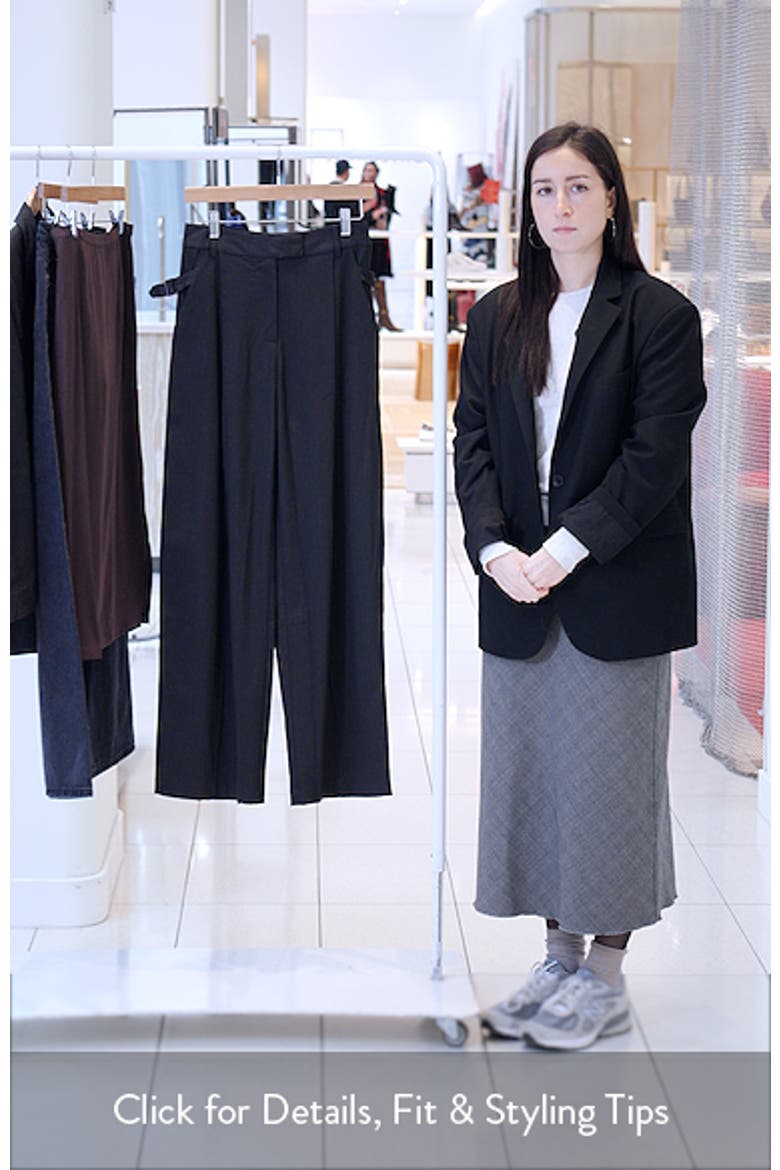 Pinstripe Pleated Wide Leg Pants video