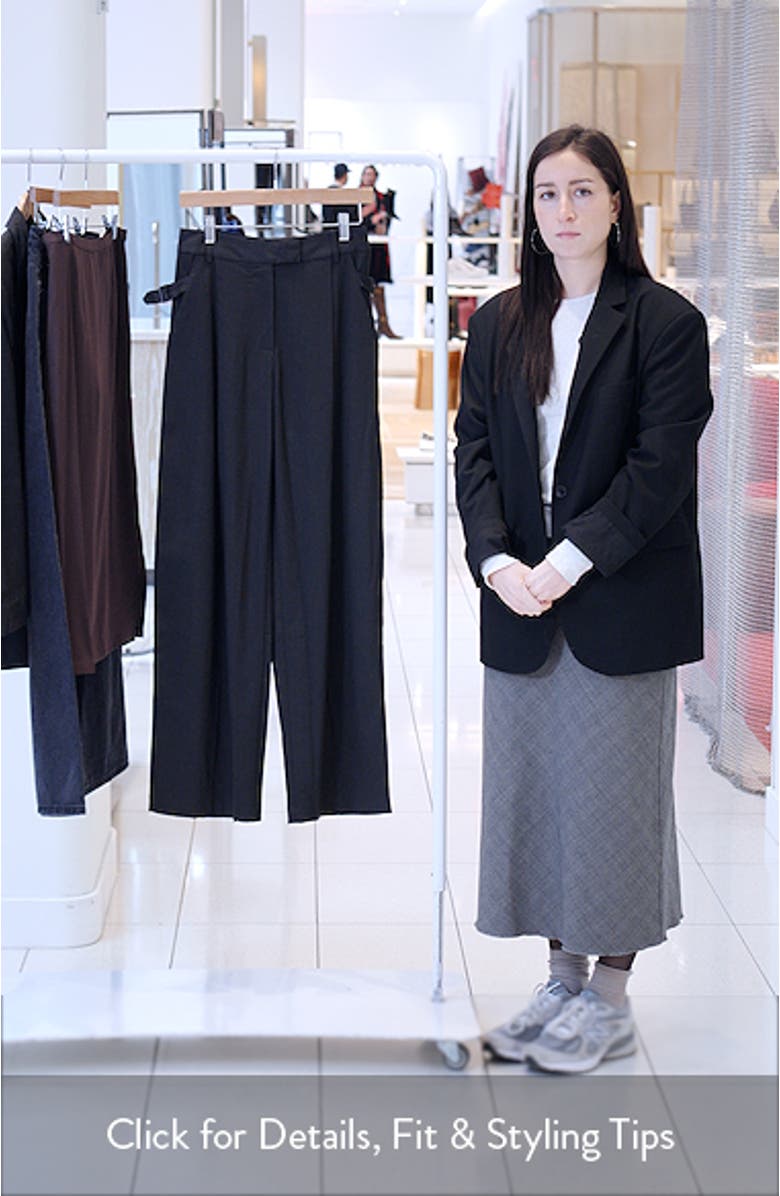 Pinstripe Pleated Wide Leg Pants, sales video thumbnail