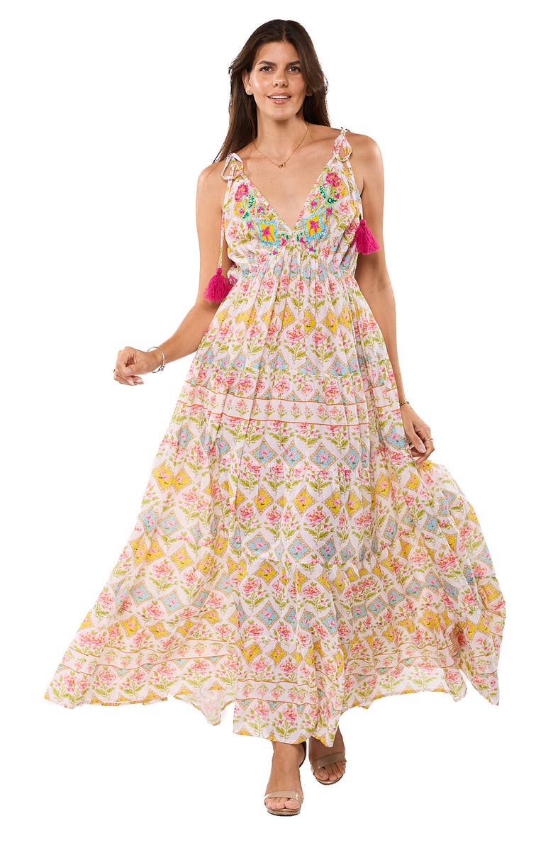 RANEES Cover-Up Maxi Dress, Alternate, color, Pastel Yellow
