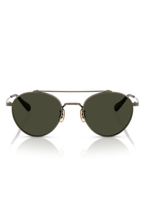 Brunner 49mm Round Sunglasses