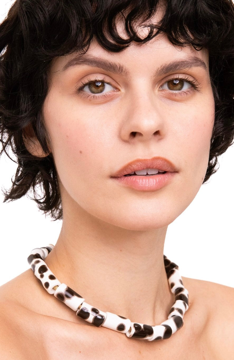 Her New Tribe Bead Four Candy Necklace, Alternate, color, Tort