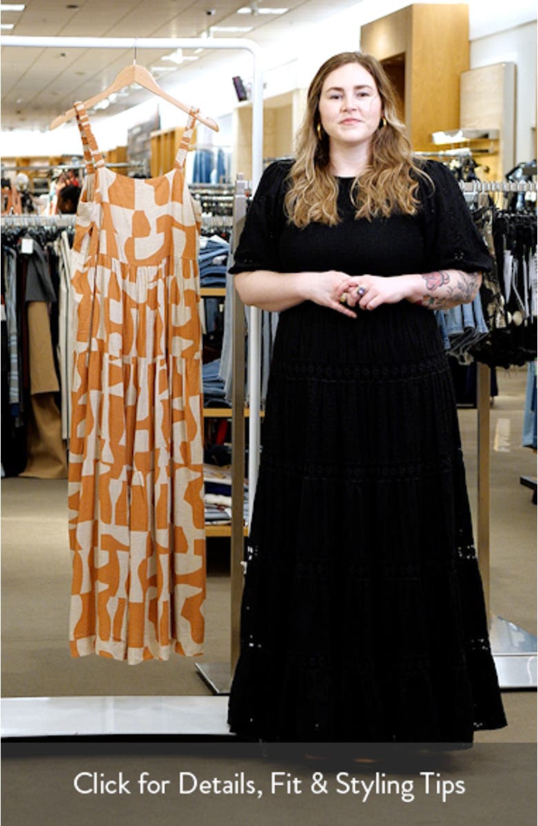 Quincy Abstract Print Tiered Maxi Dress, sales video thumbnail