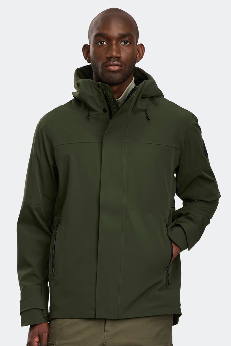 Rupert Rain Jacket Black Label, Alternate, color, Moss Khaki