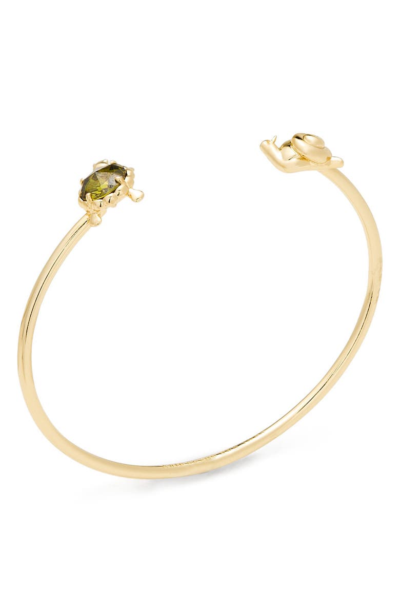 Kate Spade New York secret garden turtle & snail cuff bracelet, Alternate, color,