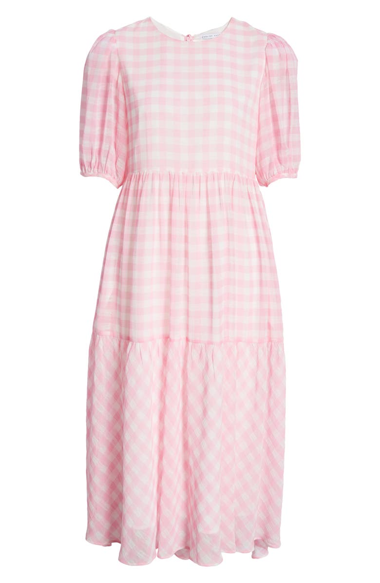 English Factory Gingham Print Midi Dress, Alternate, color, 