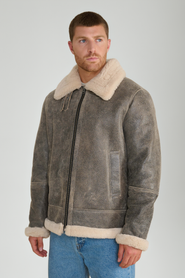 FURNIQ UK Rupert Shearling Aviator Jacket