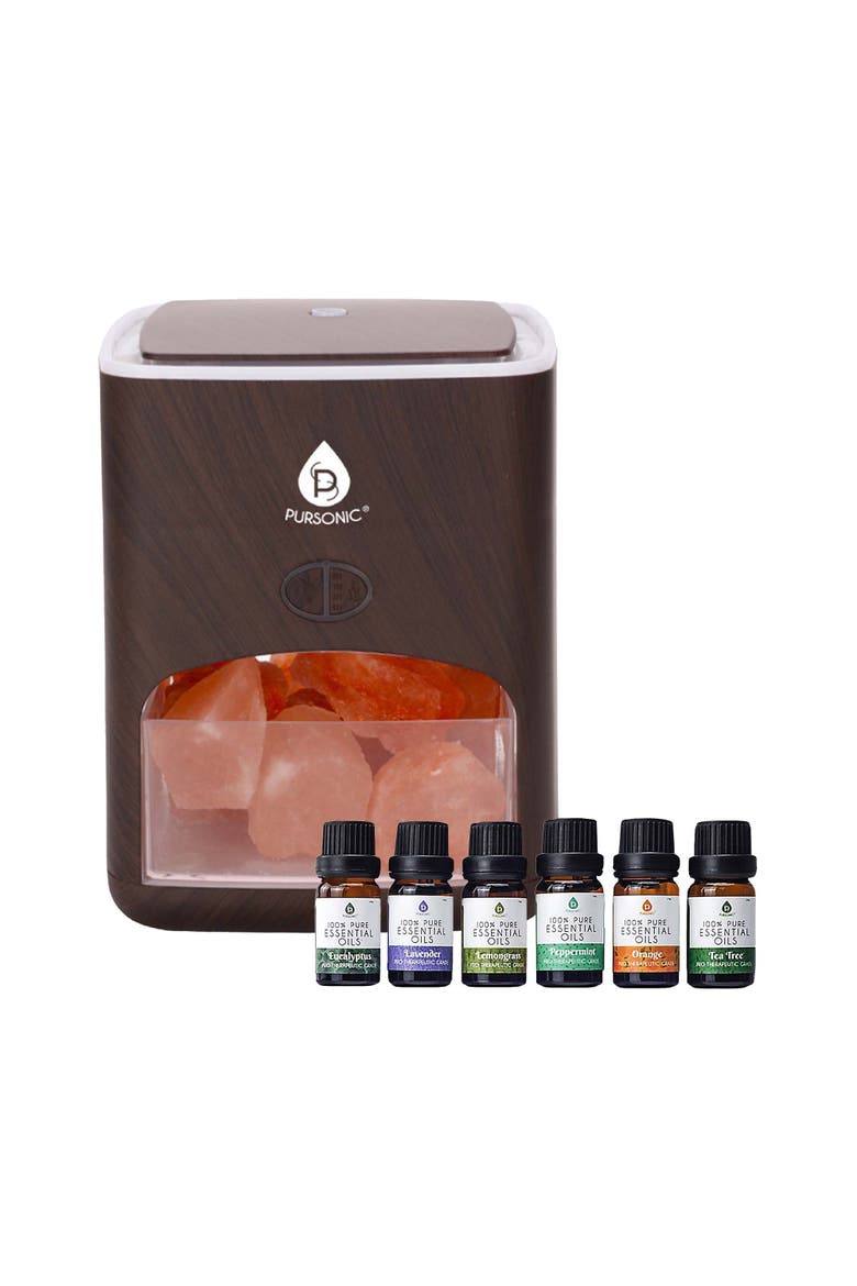 3-in-1 Salt Diffuser & 6 Pack Essential Oil Set, Main, color, Multicolor