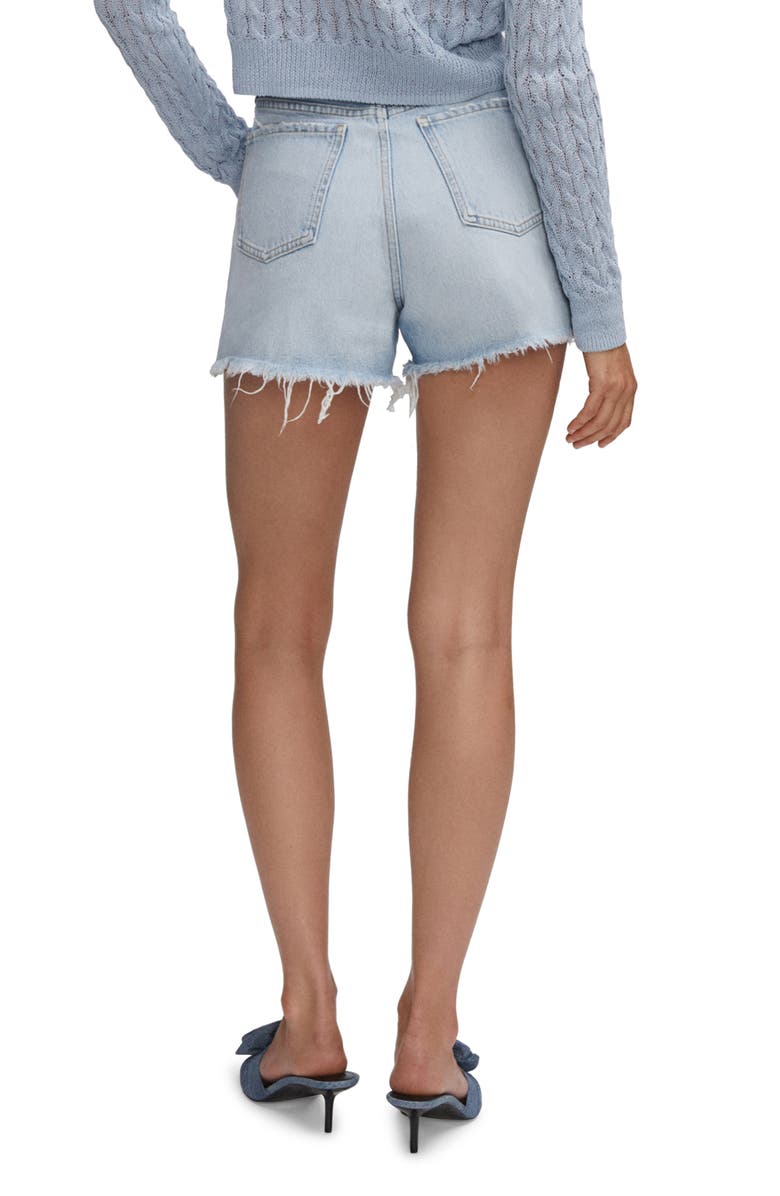 MANGO Cutoff Denim Shorts, Alternate, color,