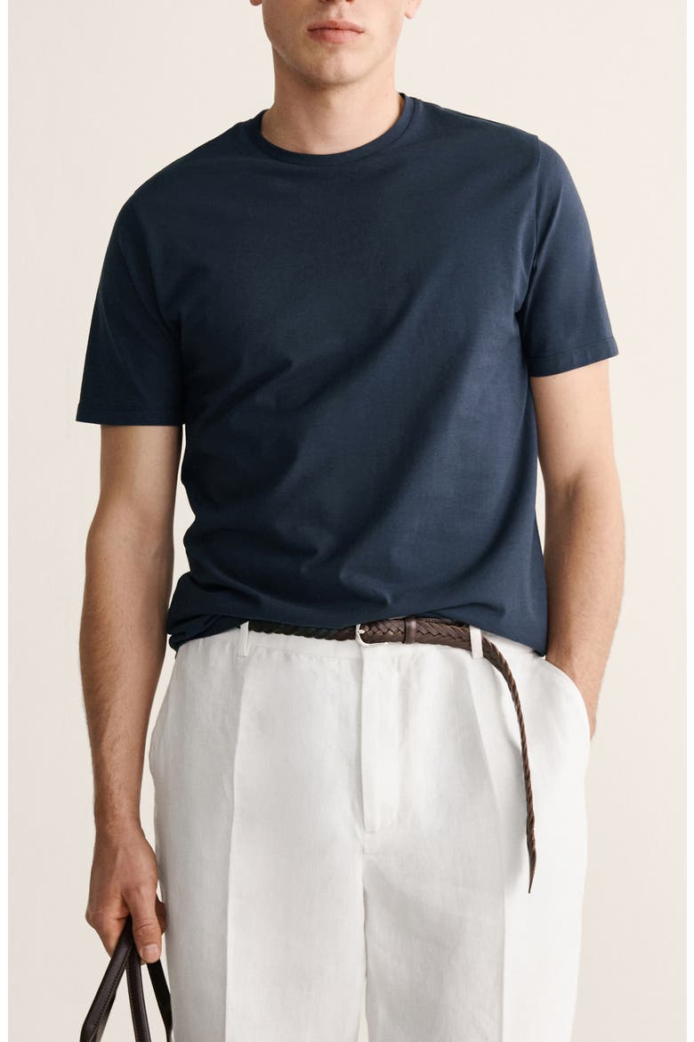 Slim Fit Cotton T-Shirt, Main, color, NAVY