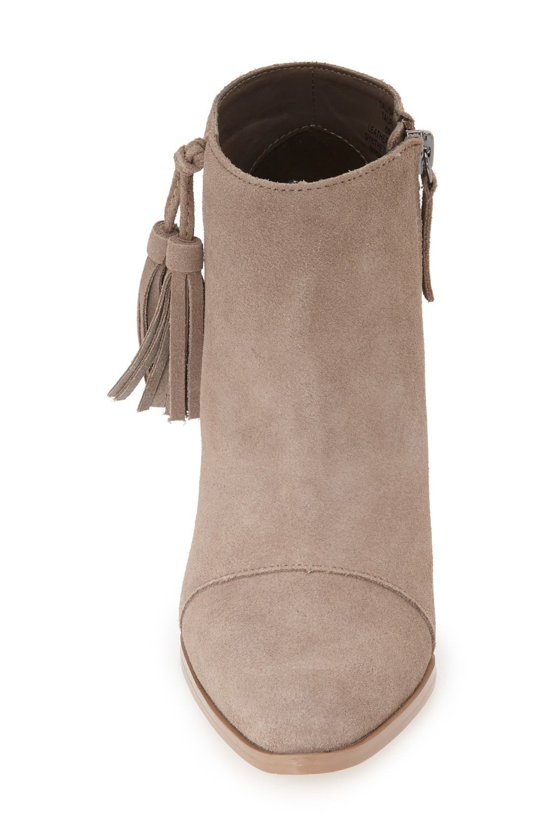 'Talisha' Tassel Bootie (Women), Alternate, color, TAUPE SUEDE